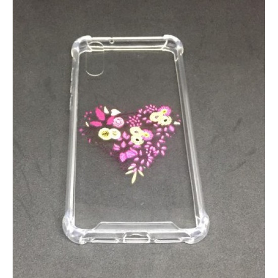 Capa Silicone Anti-Choque Com Desenho Huawei P20 Transparente